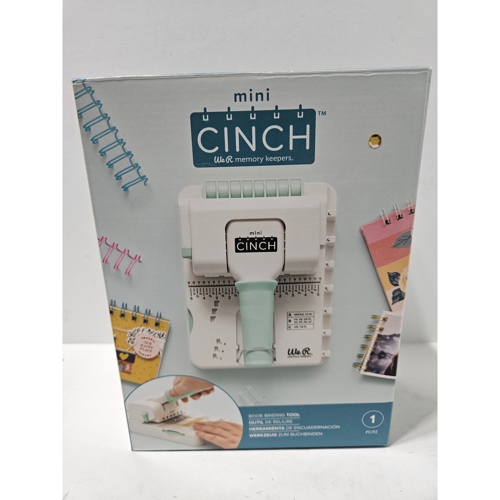 Mini Cinch Book Binding Tool We R Memory Keepers 661388 Teal White